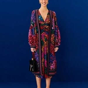 FARM Rio Rainbow Hearts Cardigan And Midi Set